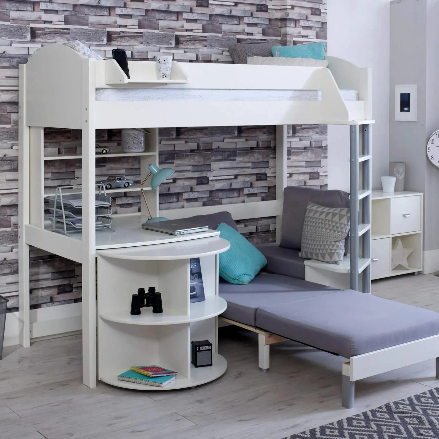 Noah High Sleeper Bed + Thuka Pocket Sprung Mattress Bundle